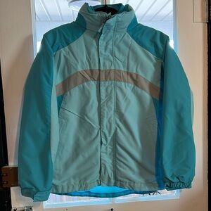 Kids LL Bean Blue‎ Waterproof 3 in 1 Jacket Size L/14-16 Unisex Removable…